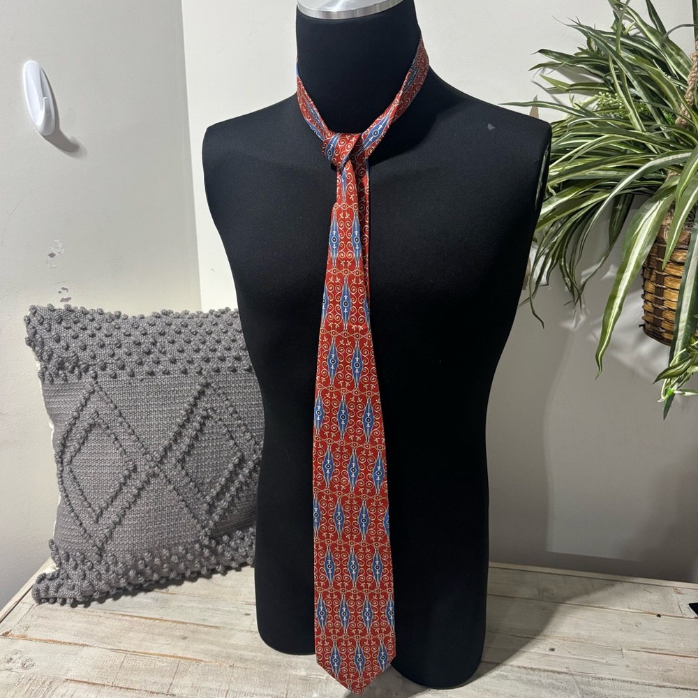 Vintage Christian Dior Monsieur Ornate 100% Silk Necktie